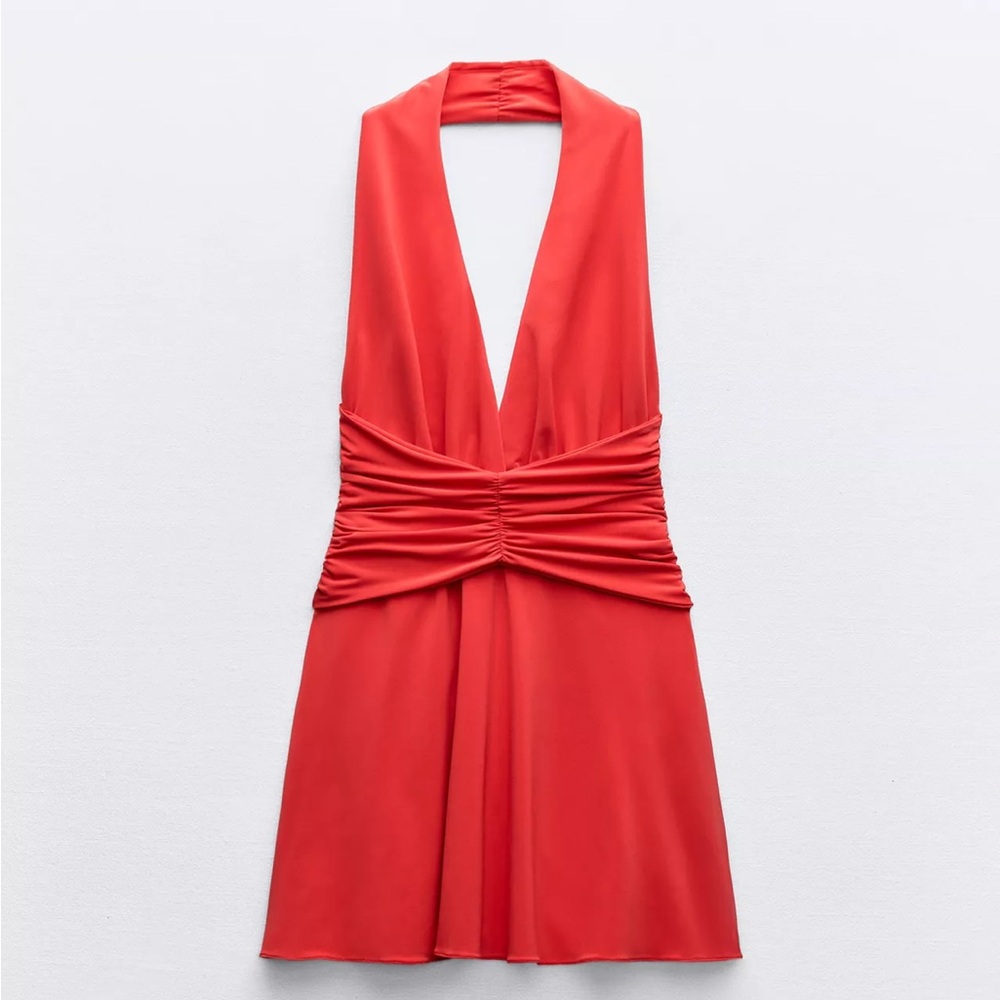 Zara Red Halter Dress